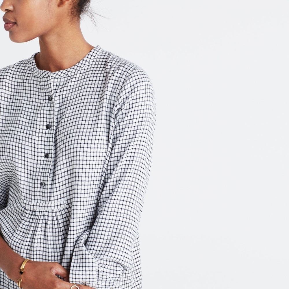 ⭐️ Madewell Market Popover Shirt Malone Plaid XXS